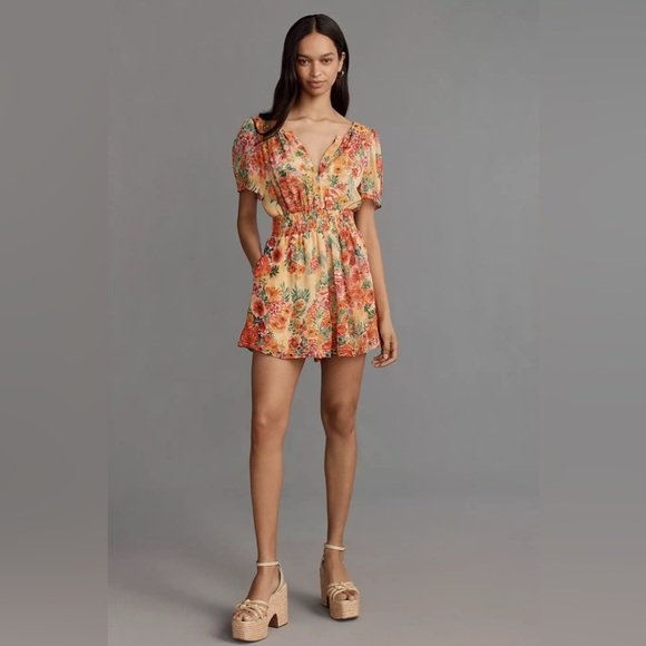 NWT! Anthropologie THE SOMERSET ROMPER: CHIFFON EDITION 🐈 - Picture 4 of 6